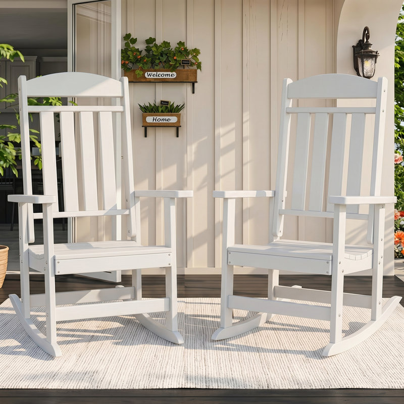 Red Barrel Studio® Oxing HDPE Outdoor Rocking Chair & Reviews